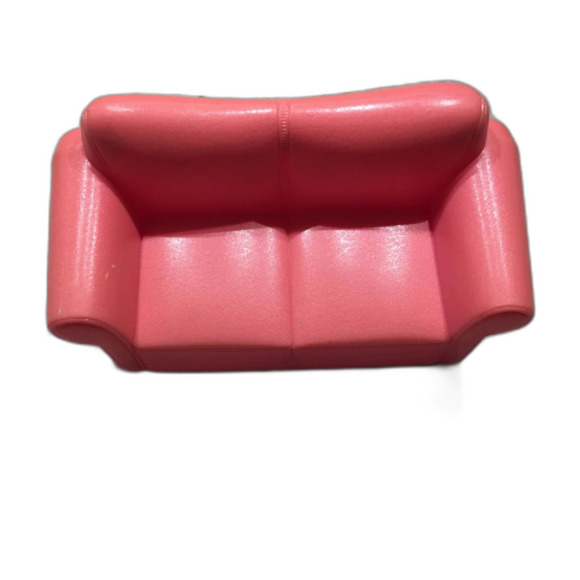 2004 Mattel BARBIE Replacement Hard Pink Plastic SOFA COUCH - Picture 2 of 3